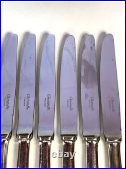 12 couteaux à dessert CHRISTOFLE modèle AMERICA métal argenté 19,5 cm couvert