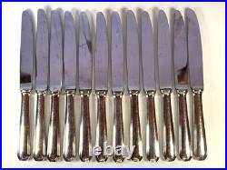 12 couteaux à dessert CHRISTOFLE modèle AMERICA métal argenté 19,5 cm couvert