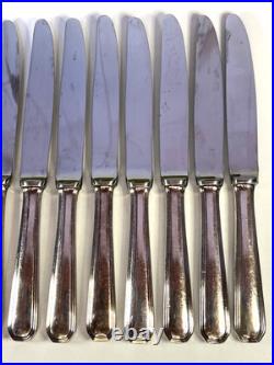 12 couteaux à dessert CHRISTOFLE modèle AMERICA métal argenté 19,5 cm couvert