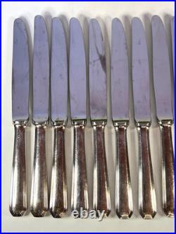 12 couteaux à dessert CHRISTOFLE modèle AMERICA métal argenté 19,5 cm couvert