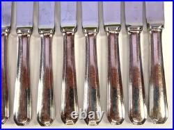 12 couteaux à dessert CHRISTOFLE modèle AMERICA métal argenté 19,5 cm couvert