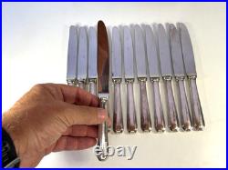 12 couteaux à dessert CHRISTOFLE modèle AMERICA métal argenté 19,5 cm couvert