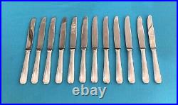 12 couteaux à entremet CHRISTOFLE modèle AMERICA métal argenté couvert table TBE