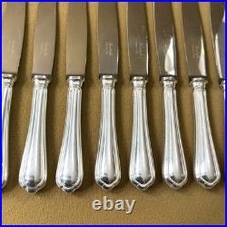 12 couteaux à entremet CHRISTOFLE modèle SPATOURS métal argenté Couvert 19,5 cm