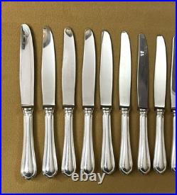 12 couteaux à entremet CHRISTOFLE modèle SPATOURS métal argenté Couvert 19,5 cm