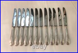 12 couteaux à entremet ERCUIS métal argenté Modèle LAURIER couverts 20,5 cm gs