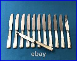 12 couteaux à entremet ERCUIS modèle CHANTILLY métal argenté Couvert 20,5 cm