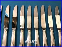 12 couteaux à entremet ERCUIS modèle CHANTILLY métal argenté Couvert 20,5 cm