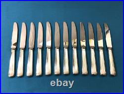 12 couteaux à entremet ERCUIS modèle CHANTILLY métal argenté Couvert 20,5 cm