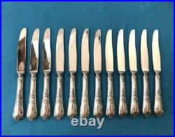 12 couteaux à entremet Modèle LOUIS XV ROCAILLE métal argenté Couvert 21 cm