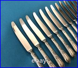 12 couteaux à entremet Modèle LOUIS XV ROCAILLE métal argenté Couvert 21 cm