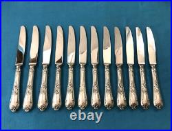 12 couteaux à entremet Modèle LOUIS XV ROCAILLE métal argenté Couvert 21 cm