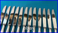 12 couteaux a entremets CHRISTOFLE modèle PERLES métal argenté couvert 19,5 cm