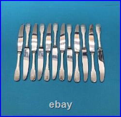 12 couteaux à entremets ERCUIS modèle VIEUX PARIS métal argenté no CLUNY 20,5 cm