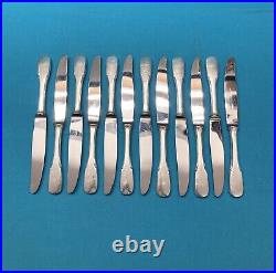 12 couteaux à entremets ERCUIS modèle VIEUX PARIS métal argenté no CLUNY 20,5 cm