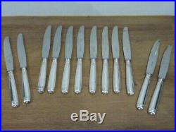 12 couteaux à viande Christofle model Rueil Malmaison en métal argenté