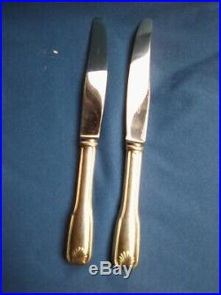 12 couteaux a viande model coquille métal argenté pas christofle poinçon F. F