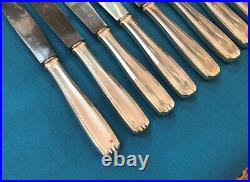 12 couteaux de table CHRISTOFLE / ALFENIDE modèle PARIS métal argenté 24,5 cm