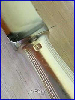12 couteaux de table Christofle modèle Perles avec écrin en métal argenté