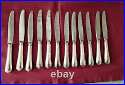 12 couteaux de table en métal argenté christofle modèle spatours lot 2