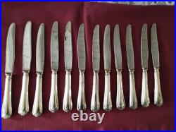 12 couteaux de table en métal argenté christofle modèle spatours lot 2