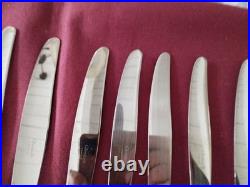 12 couteaux de table en métal argenté christofle modèle spatours lot 2