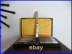 12 couteaux en métal argenté RENEKA modele ART DECO 12 pers 25 cm LOT 1