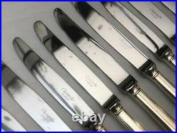 12 couteaux entremet CHRISTOFLE modèle CLUNY Métal argenté Couvert 19,5 cm Table