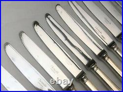 12 couteaux entremet CHRISTOFLE modèle CLUNY Métal argenté Couvert 19,5 cm Table