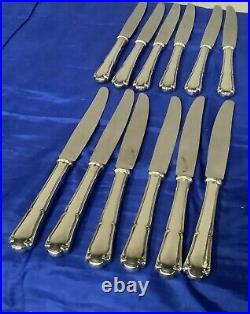 12 couteaux table metal argente Ercuis Modele Valencay