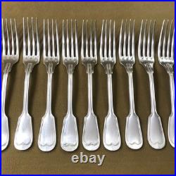 12 couvert de table métal argenté modèle FILET CHINON fourchette Cuillère 21 cm