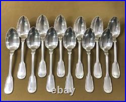 12 couvert de table métal argenté modèle FILET CHINON fourchette Cuillère 21 cm