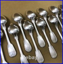 12 couvert de table métal argenté modèle FILET CHINON fourchette Cuillère 21 cm