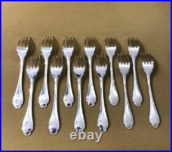 12 couvert poisson CHRISTOFLE modèle POMPADOUR métal argenté Couteau Fourchette
