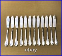 12 couvert poisson CHRISTOFLE modèle POMPADOUR métal argenté Couteau Fourchette