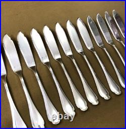 12 couvert poisson CHRISTOFLE modèle POMPADOUR métal argenté Couteau Fourchette