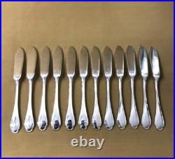 12 couvert poisson CHRISTOFLE modèle POMPADOUR métal argenté Couteau Fourchette
