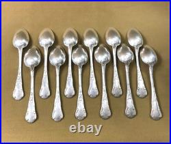 12 couverts à entremet CHRISTOFLE modèle GRAPPE DE RAISIN métal argenté 18,5 cm