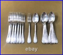 12 couverts à entremet CHRISTOFLE modèle RUBANS métal argenté 17 cm Cuillères