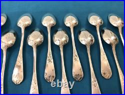 12 couverts à entremet PEMJA modèle LOUIS XV ROCAILLE métal argenté 17cm Dessert
