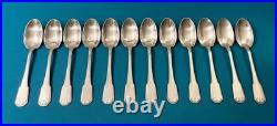 12 couverts a entremets BOULENGER modèle JANE métal argenté ART DÉCO 17,5 cm