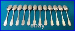 12 couverts a entremets BOULENGER modèle JANE métal argenté ART DÉCO 17,5 cm