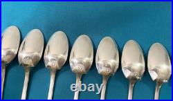 12 couverts a entremets BOULENGER modèle JANE métal argenté ART DÉCO 17,5 cm