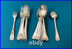 12 couverts a entremets CHRISTOFLE modèle BORÉAL métal argenté 18cm table