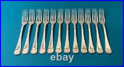 12 couverts a entremets CHRISTOFLE modèle BORÉAL métal argenté 18cm table