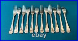 12 couverts a entremets CHRISTOFLE modèle BORÉAL métal argenté 18cm table