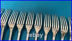 12 couverts a entremets CHRISTOFLE modèle BORÉAL métal argenté 18cm table
