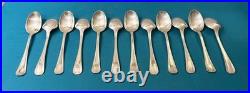 12 couverts a entremets CHRISTOFLE modèle BORÉAL métal argenté 18cm table