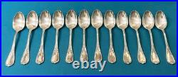 12 couverts a entremets ERCUIS modèle DU BARRY métal argenté ménagère 17,5 cm