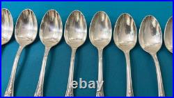 12 couverts a entremets ERCUIS modèle DU BARRY métal argenté ménagère 17,5 cm